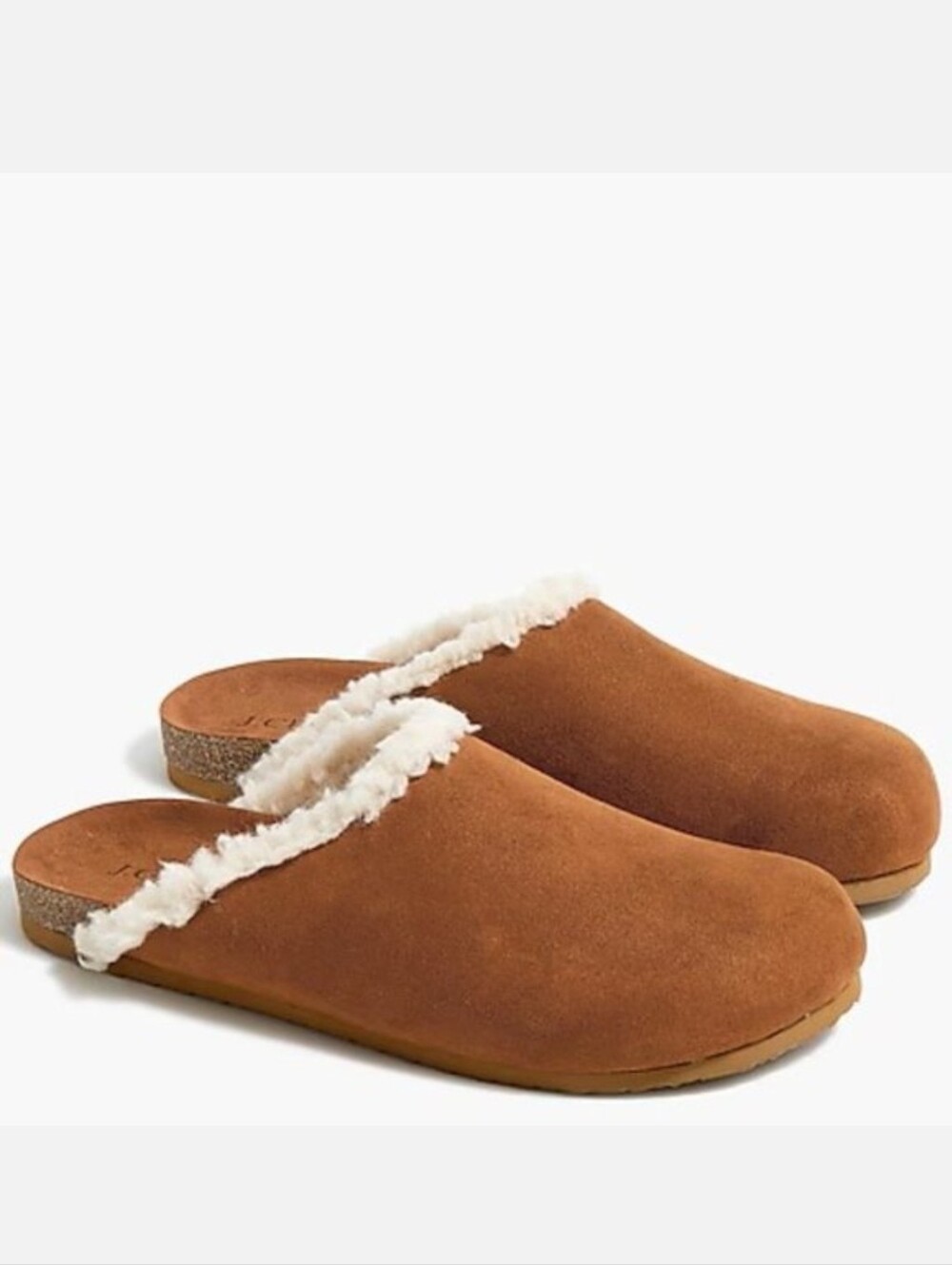 Faux-suede clog slippers